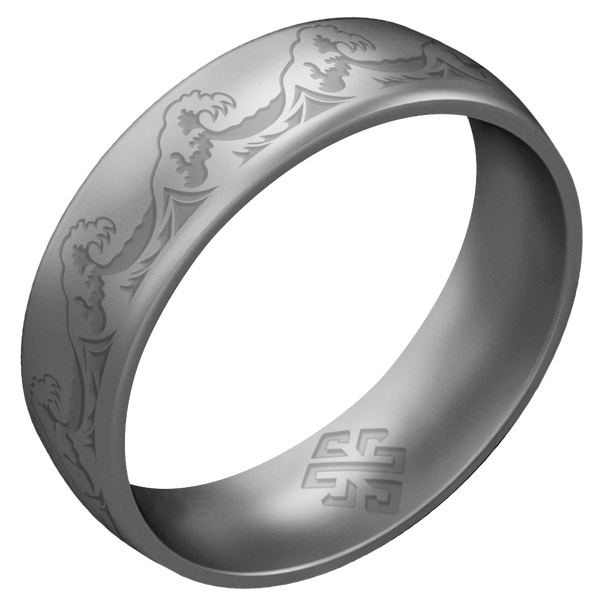 Waves Silicone Ring on Arc 6mm