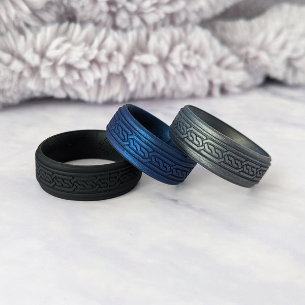 Celtic Knot Silicone Ring - Engraved Rise 8mm