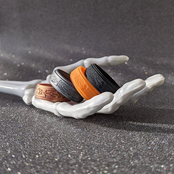 Skeleton Silicone Ring on Rise 8mm