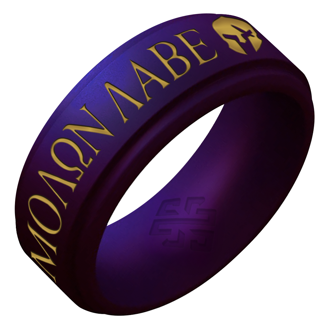 Molon Labe Silicone Ring - Engraved Rise Ring