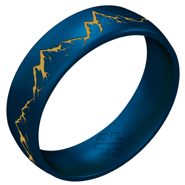 Gold Mountain Silicone Ring on Arc 6mm