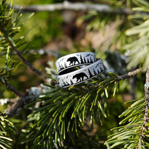 Bear Silicone Ring on Dual Layer 6mm