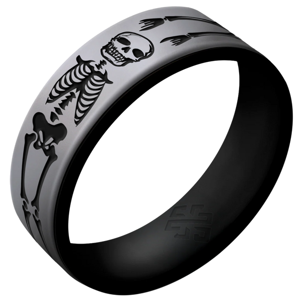 Skeletons Silicone Rings on Dual Layer 6mm