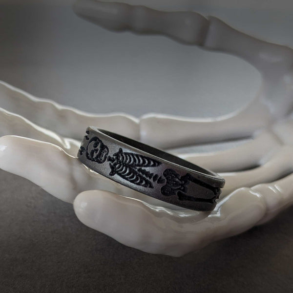 Skeletons Silicone Rings - Engraved Dual Layer Band