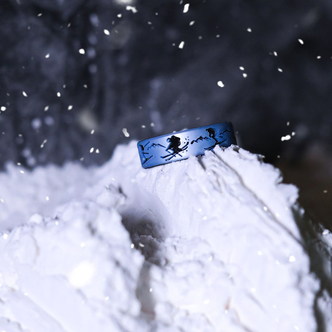 Skiers Silicone Ring on Dual Layer 6mm
