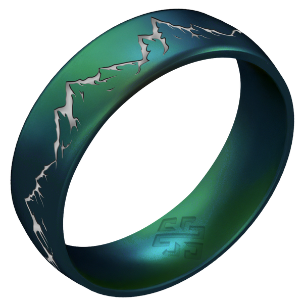 Silver Mountain Silicone Ring on Arc 6mm