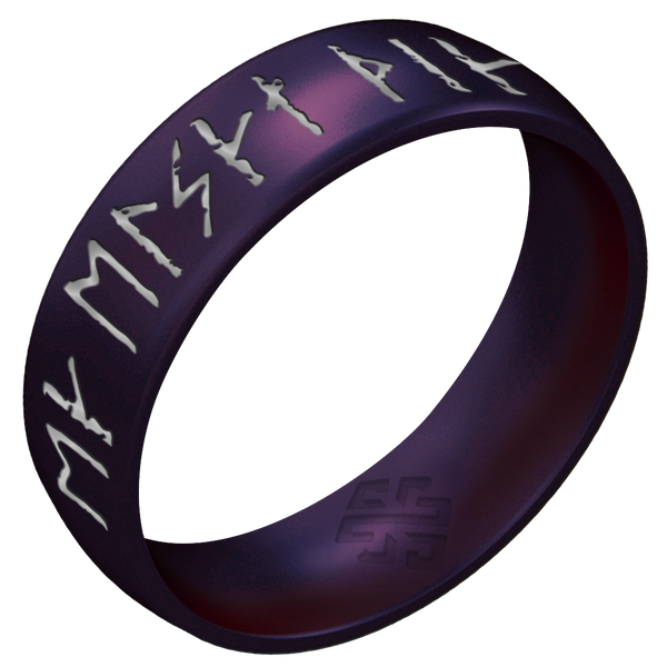 Silver I Love You Viking Ring on Arc 6mm