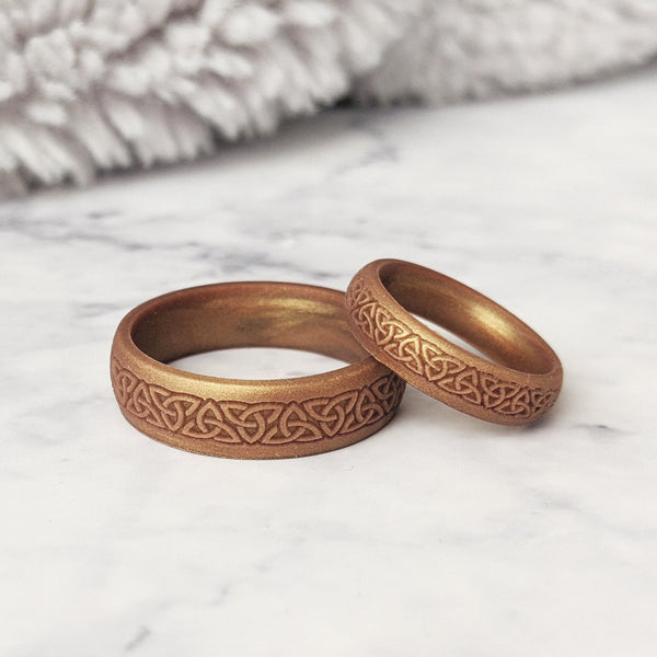 Trinity Knot Engraved Silicone Ring for Men and Women - Knot Theory
