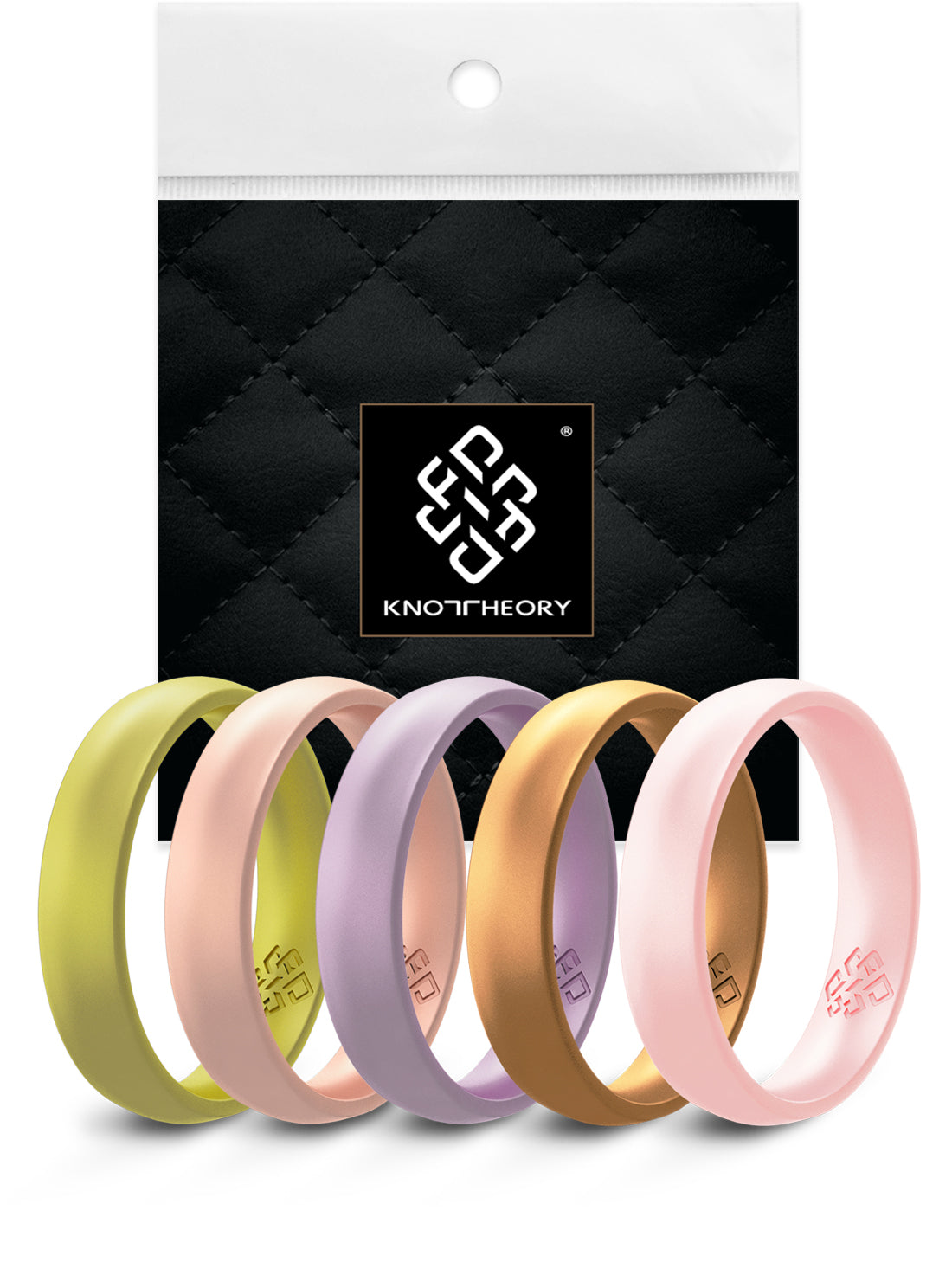 Lotus 5-Pack Breathable Silicone Ring For Women