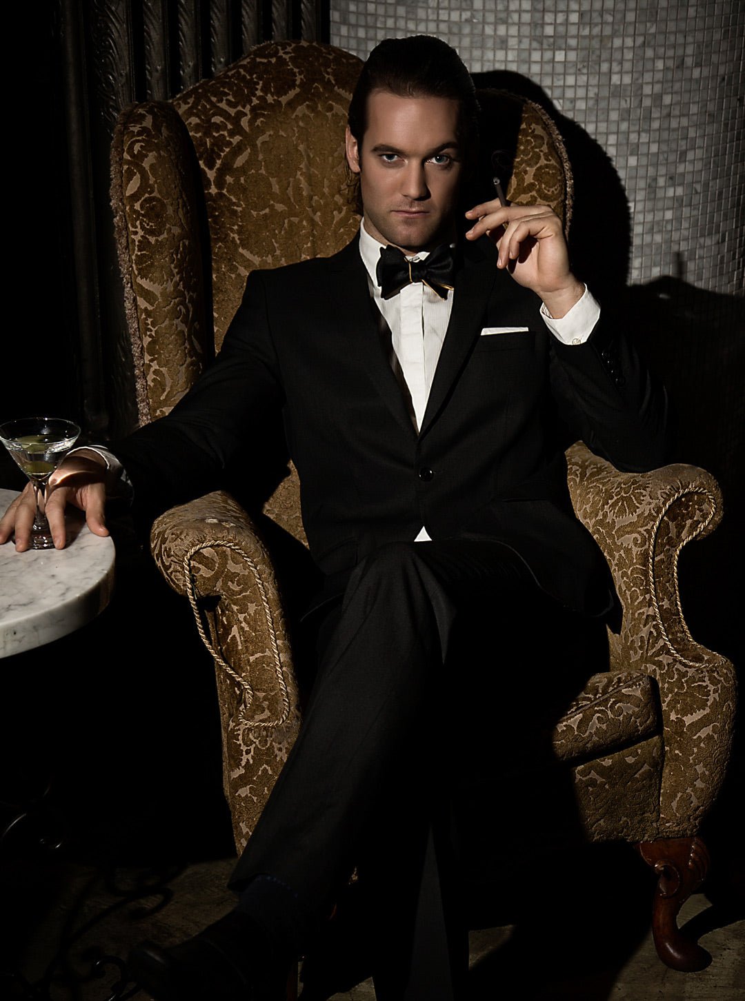 Black & Gold Butterfly Bow Tie - Knot Theory