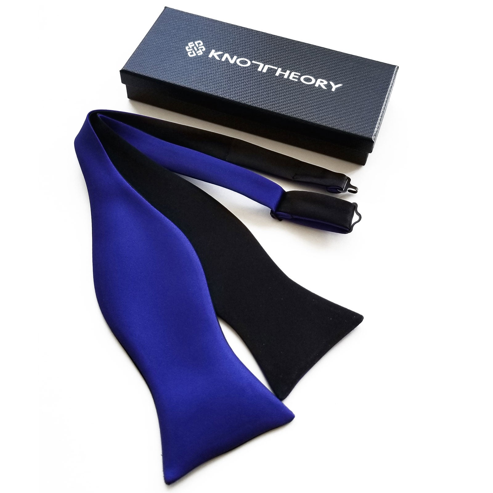 black and blue bow ties