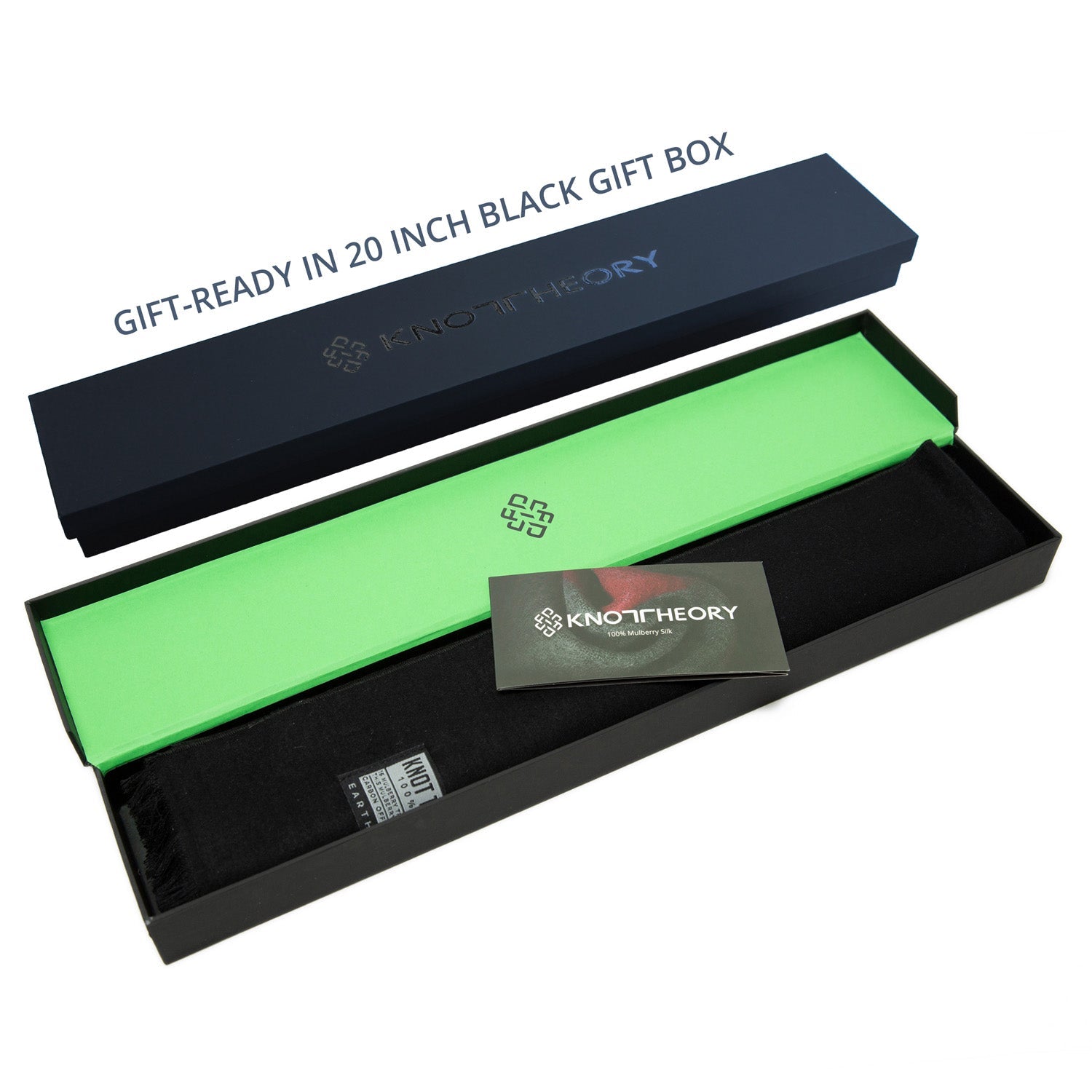 Black Silk Eco Scarf - Softer than Cashmere 100% Silk - Knot Theory