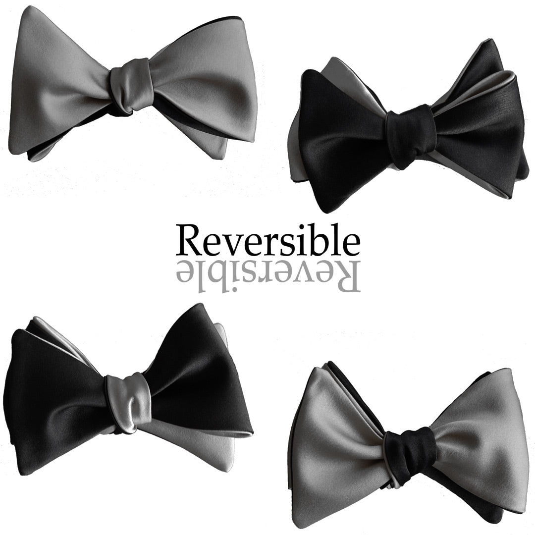 Black & Slate Grey Butterfly Bow Tie - Knot Theory