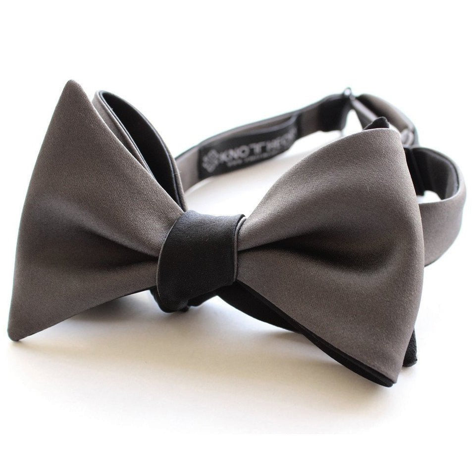 Black & Slate Grey Butterfly Bow Tie - Knot Theory