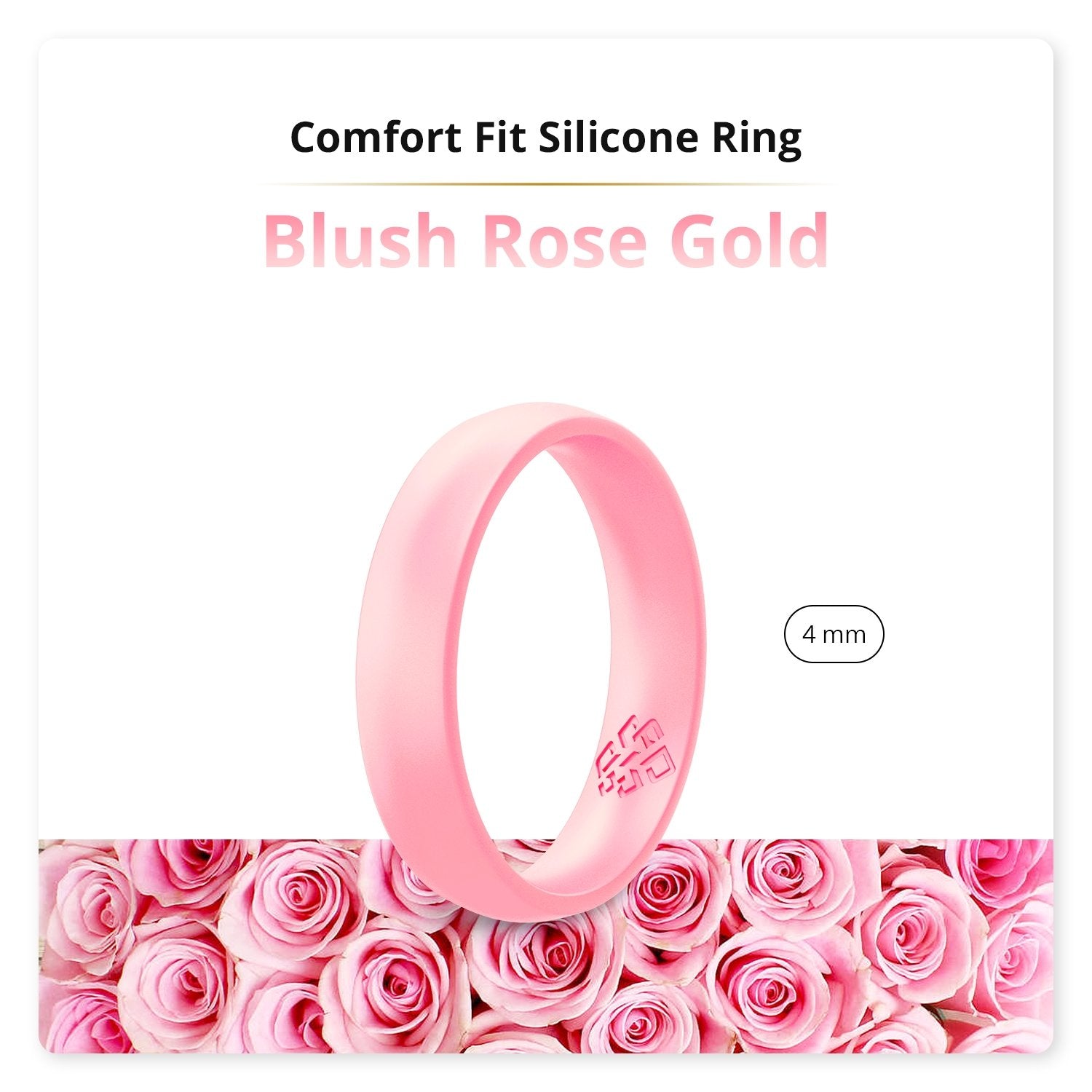 Blush Rose Gold Breathable Silicone Ring For Women - Knot Theory