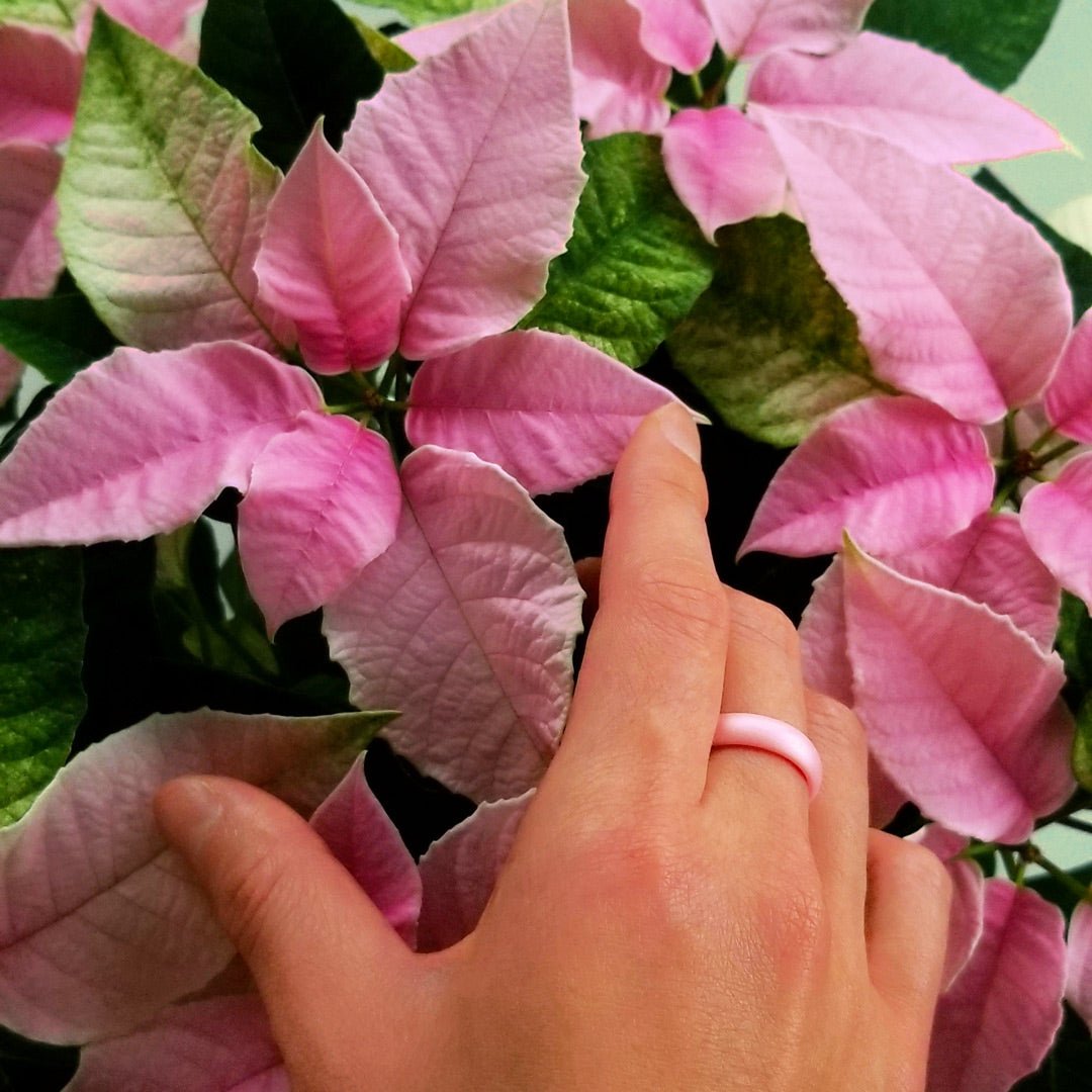Blush Rose Gold Breathable Silicone Ring For Women - Knot Theory