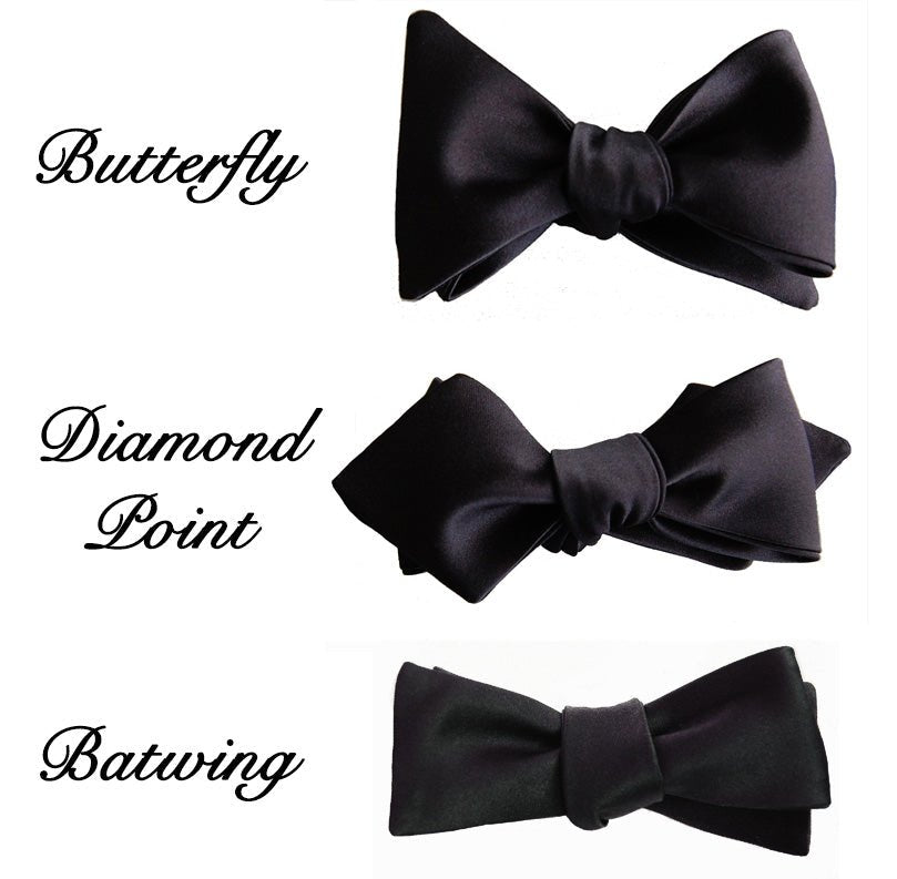 Knot Theory Bow Ties Black and Gold 4-Way Butterfly Self-Tying Bow Tie