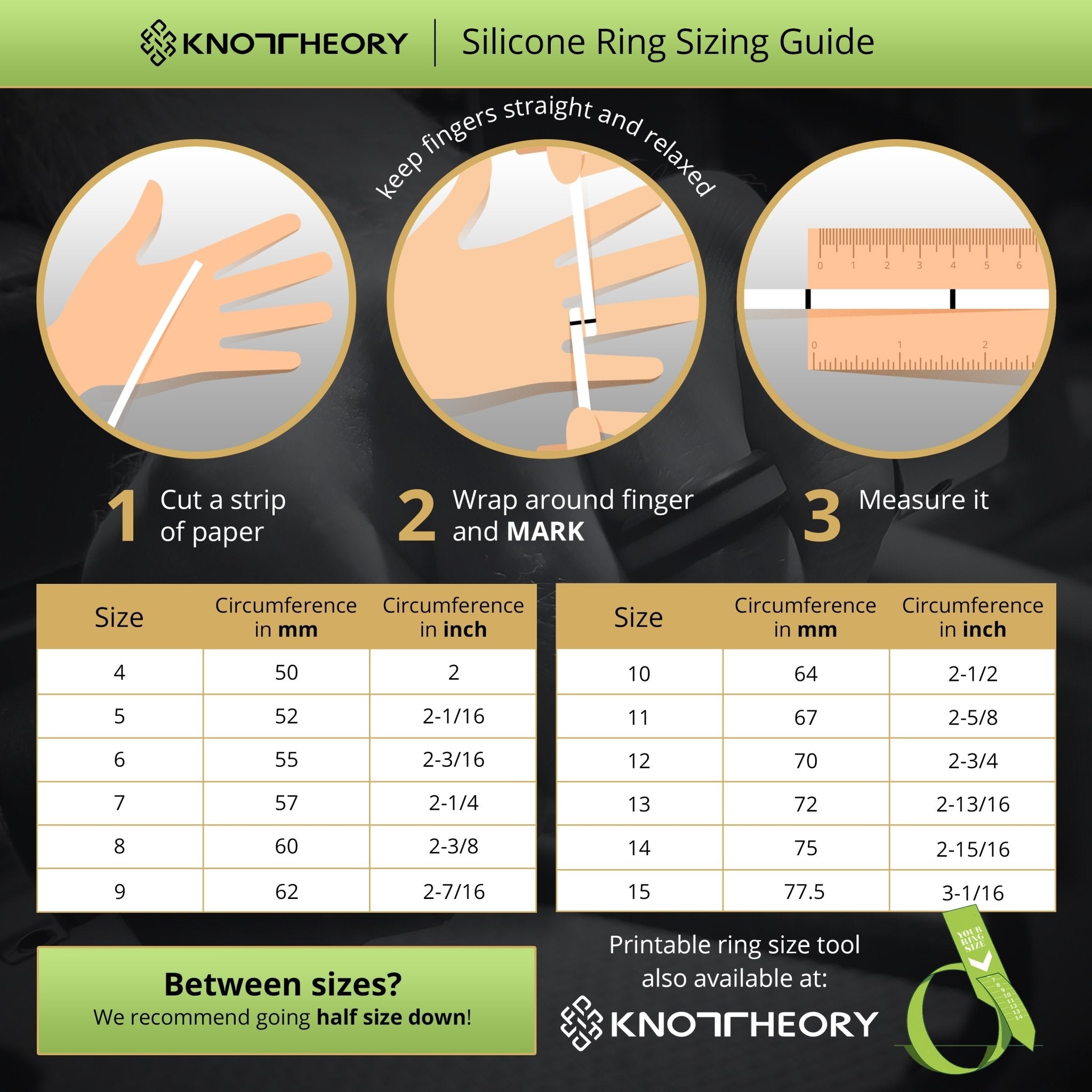 Custom Engraved Forest Trees Silicone Ring in Metal Blue, Dark Silver, Black, Green, or Teal - Knot Theory