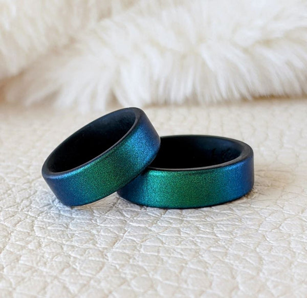 Enchanted Forest Green Dual Layer Breathable Silicone Ring - Knot Theory