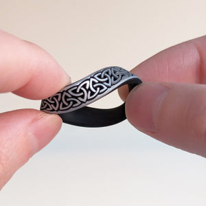 Engraved Trinity (Wider Design) Silicone Ring - Dual Layer - Knot Theory