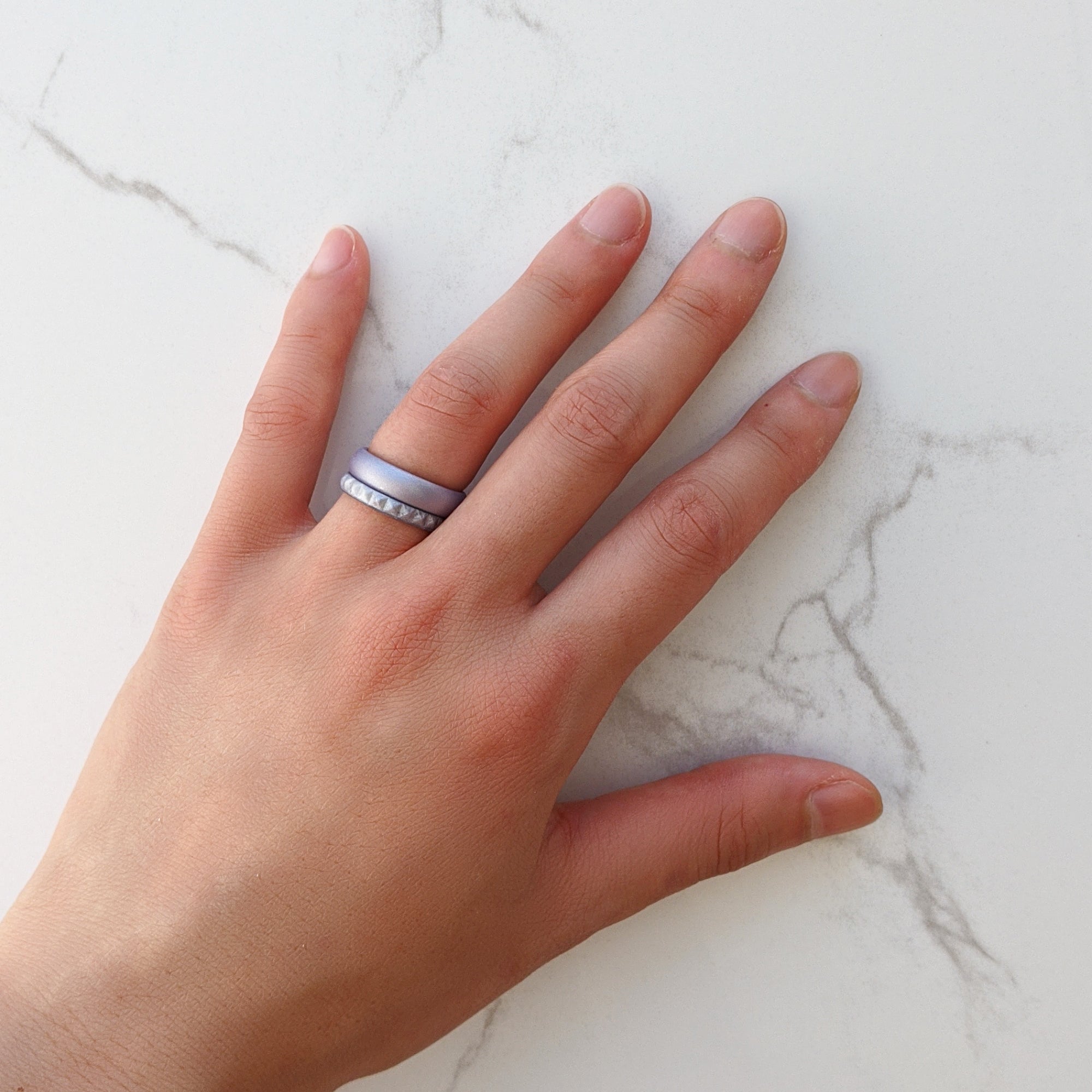 Lavender Purple - Pearly Breathable Silicone Ring For Women - Knot Theory