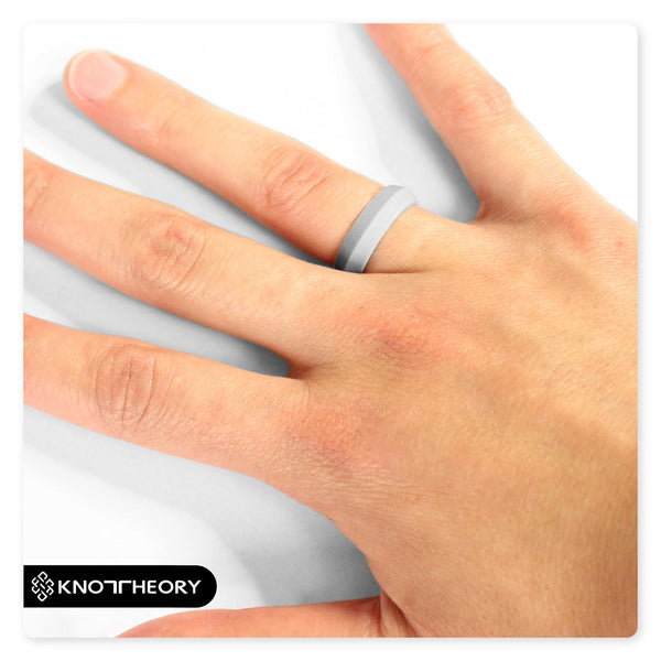 Light Grey K-Edge Silicone Ring For Women - Knot Theory