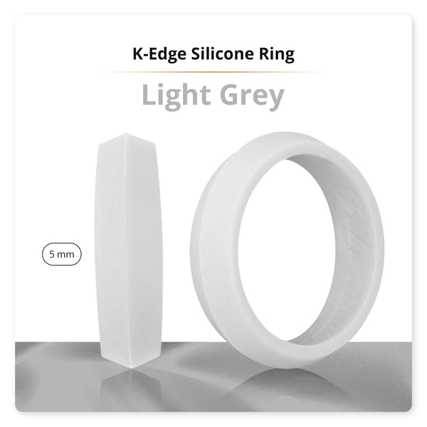 Light Grey K-Edge Silicone Ring For Women - Knot Theory