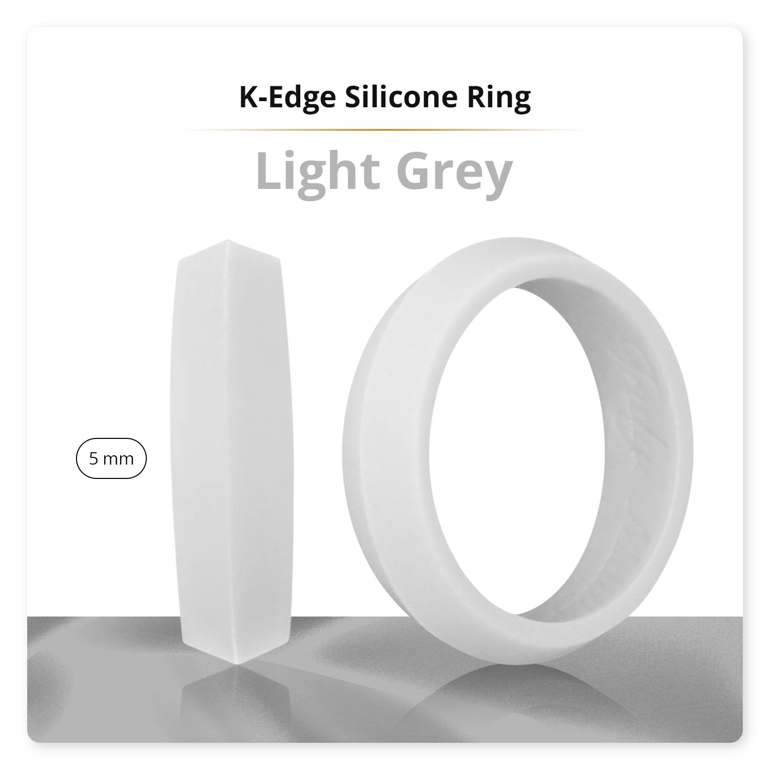 Light Grey K-Edge Silicone Ring For Women - Knot Theory