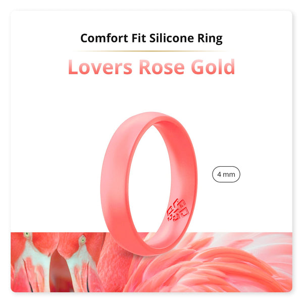 Lovers Rose Gold Breathable Silicone Ring For Women - Knot Theory