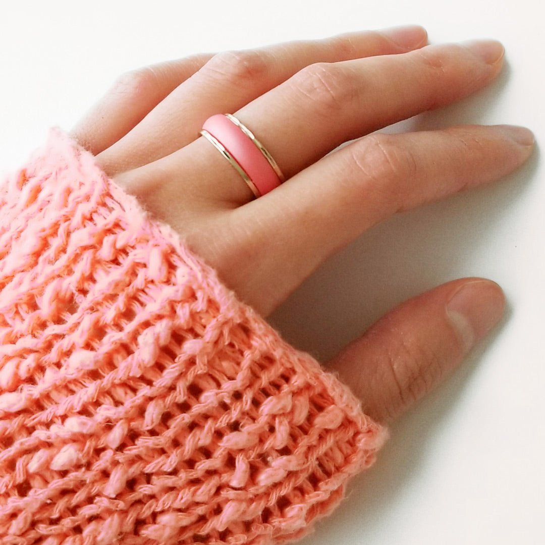 Lovers Rose Gold Breathable Silicone Ring For Women - Knot Theory