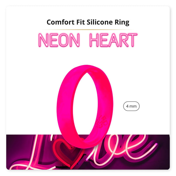 Neon Hot Pink Breathable Silicone Ring - Knot Theory