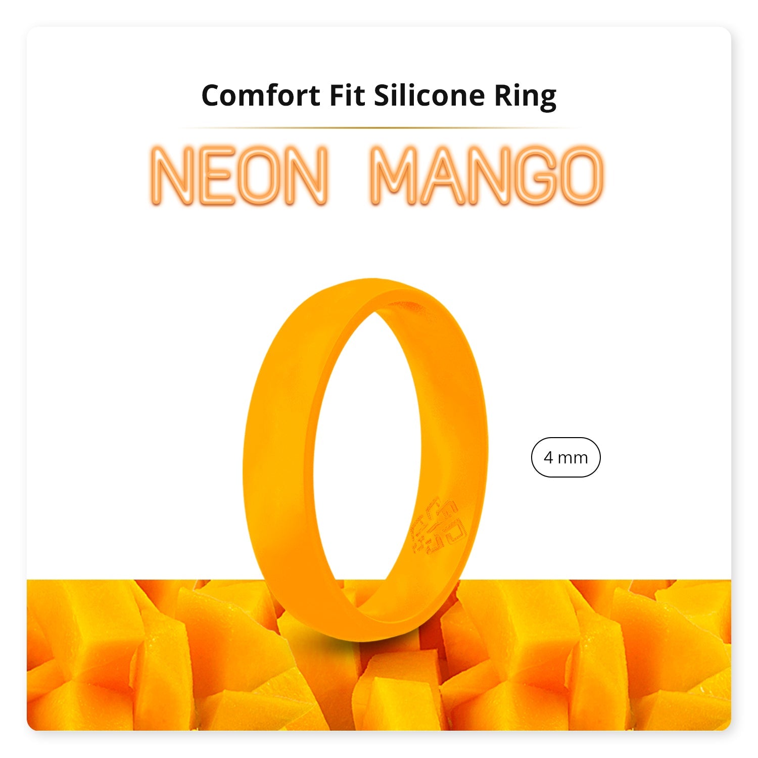Neon Orange Breathable Silicone Ring - Knot Theory