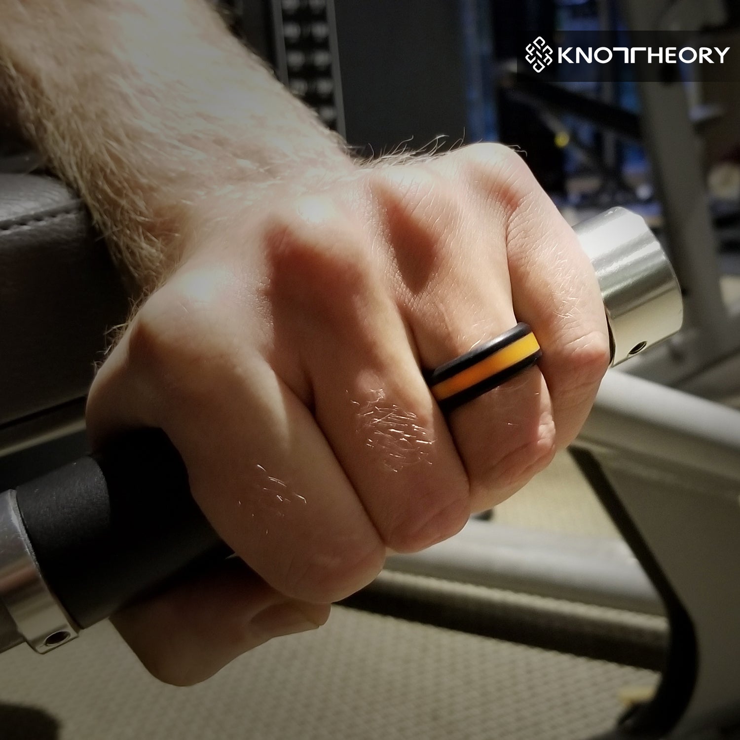 Orange Stripe Silicone Ring For Men and Women - Knot Theory