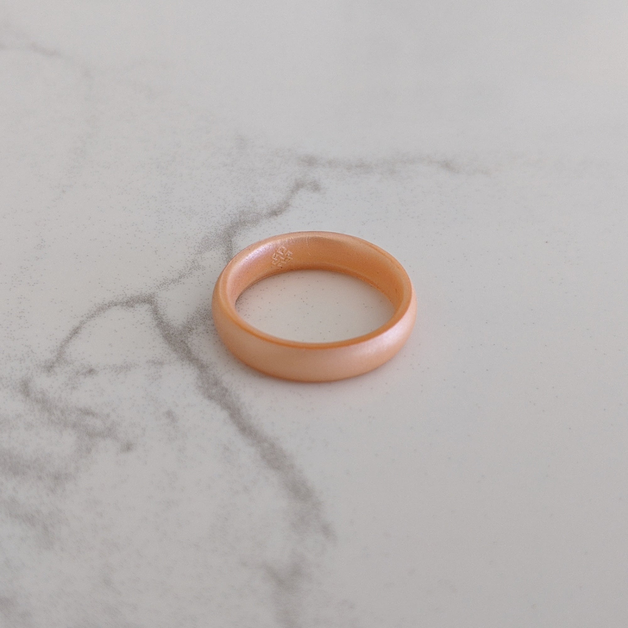 Pearl Baby Orange Breathable Silicone Ring for Women - Knot Theory
