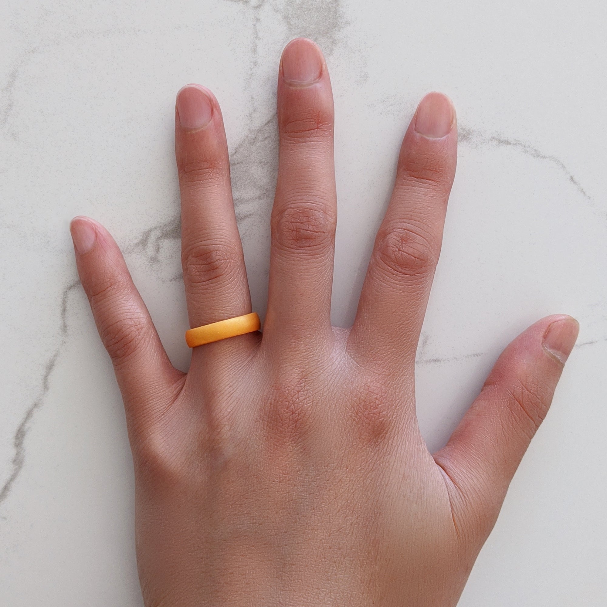 Pearl Orange Breathable Silicone Ring for Women