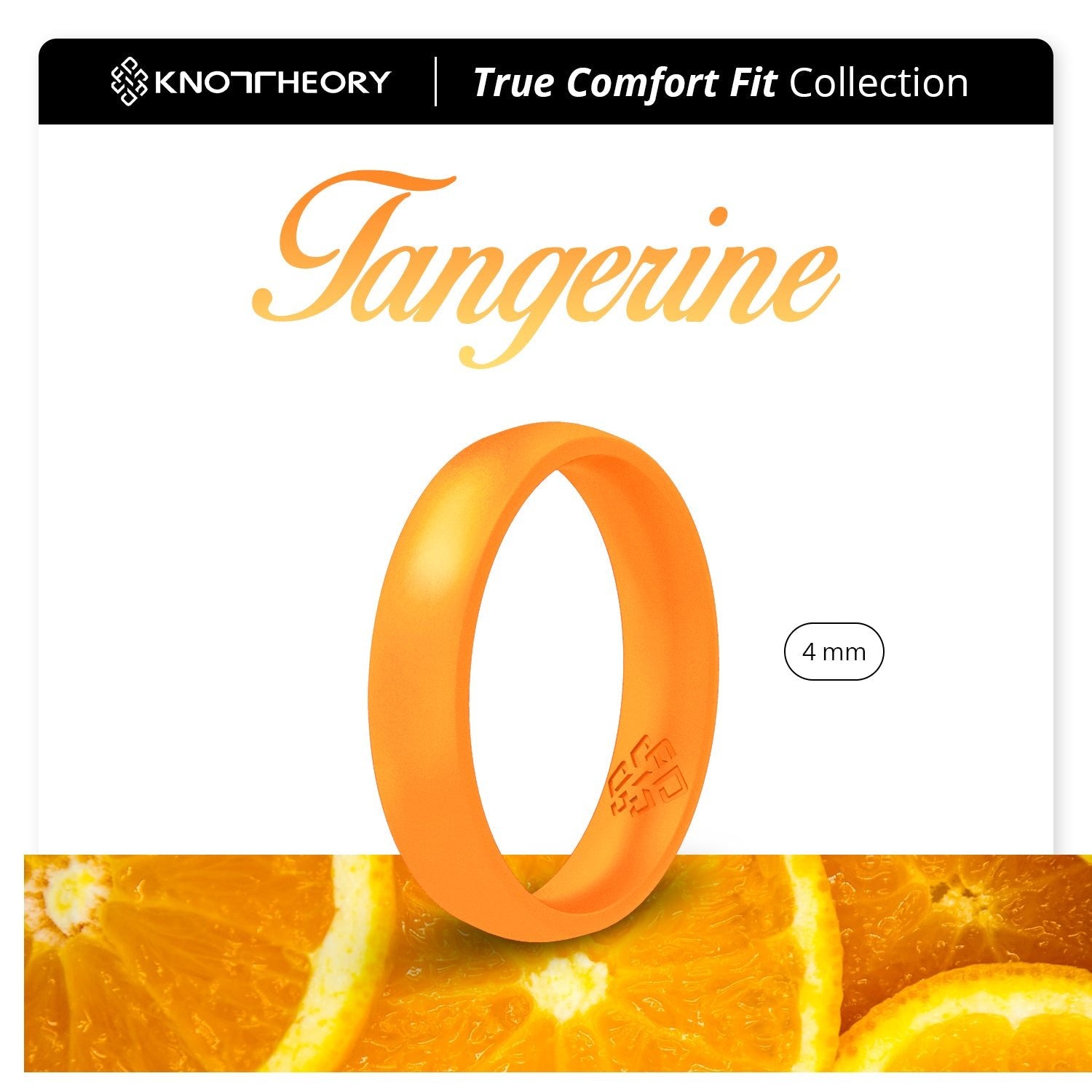 Pearl Orange Breathable Silicone Ring for Women - Knot Theory