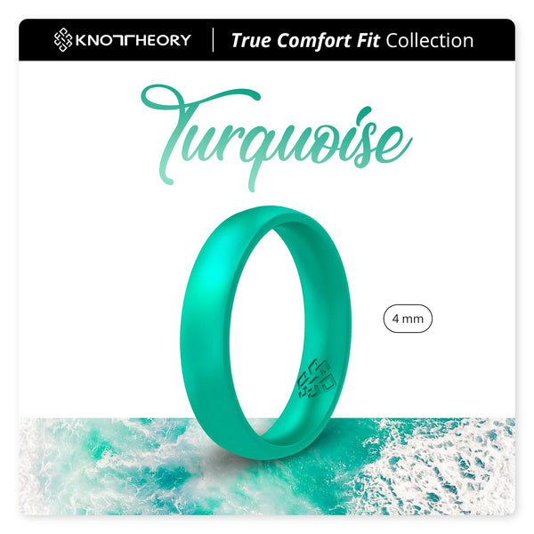 Pearl Turquoise Breathable Silicone Ring for Women - Knot Theory