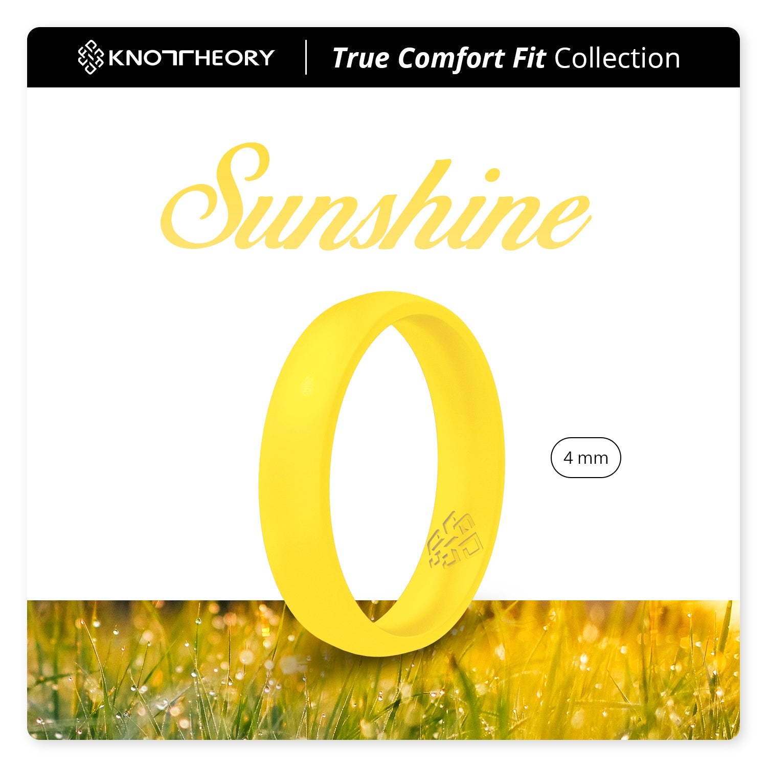 Pearl Yellow Breathable Silicone Ring for Women - Knot Theory