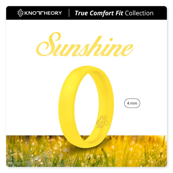 Pearl Yellow Breathable Silicone Ring for Women - Knot Theory