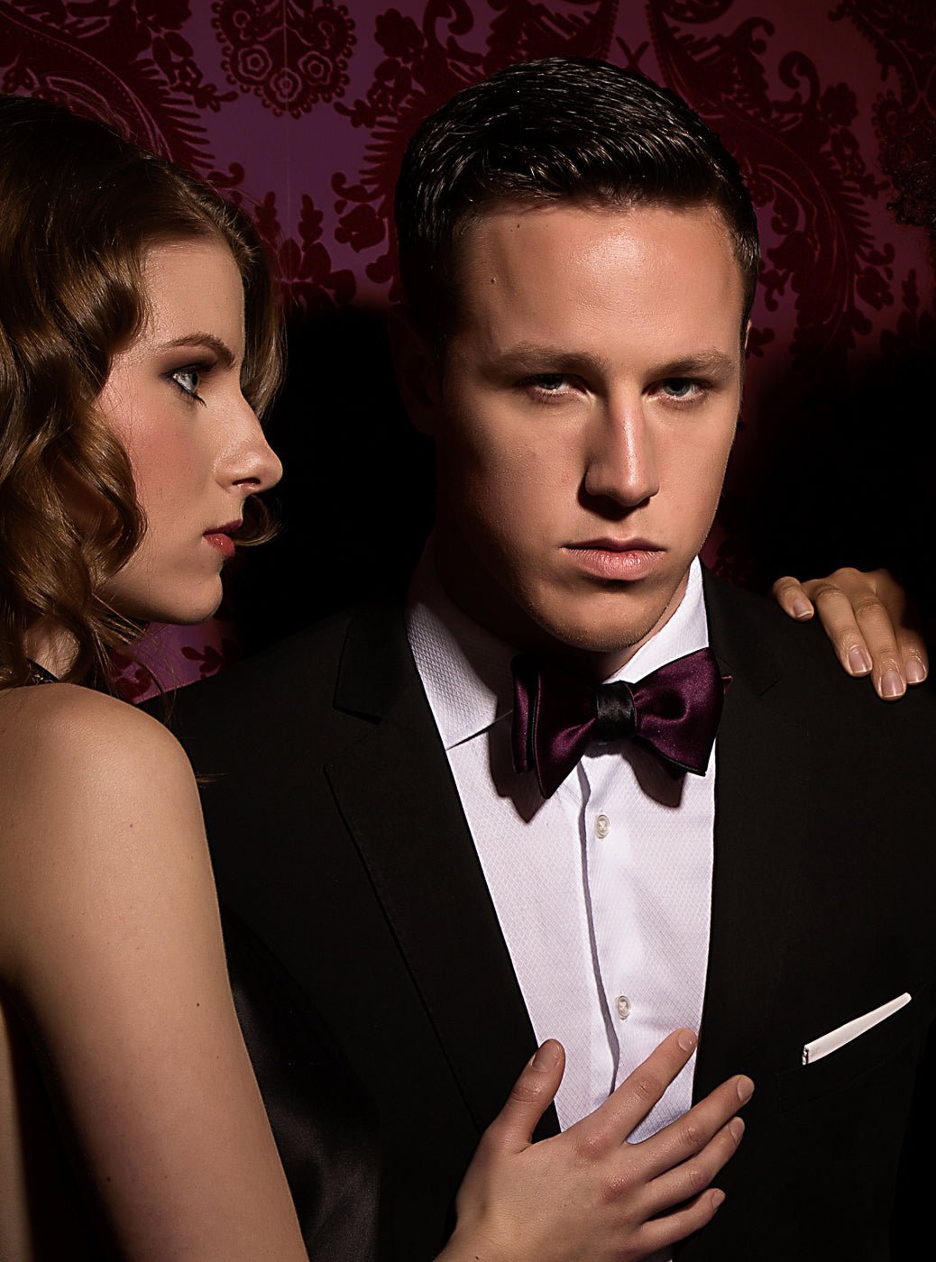 Purple and Black Butterfly Bow Tie - Knot Theory