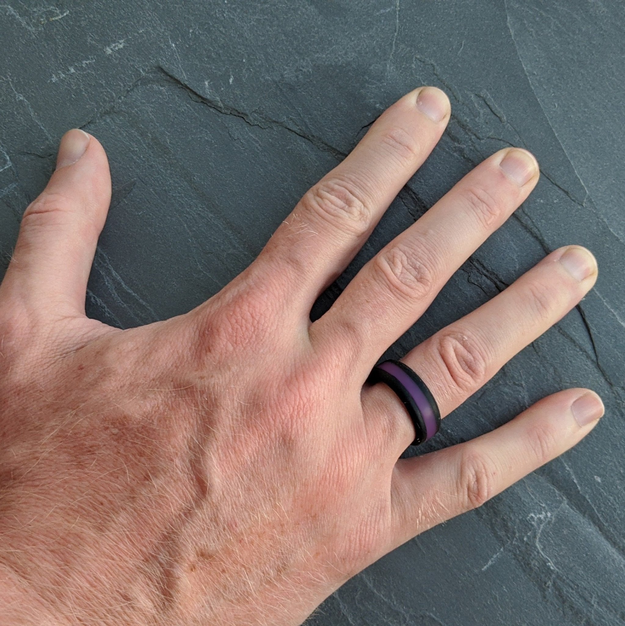 Purple Stripe Silicone Ring for Men and Women - Knot Theory