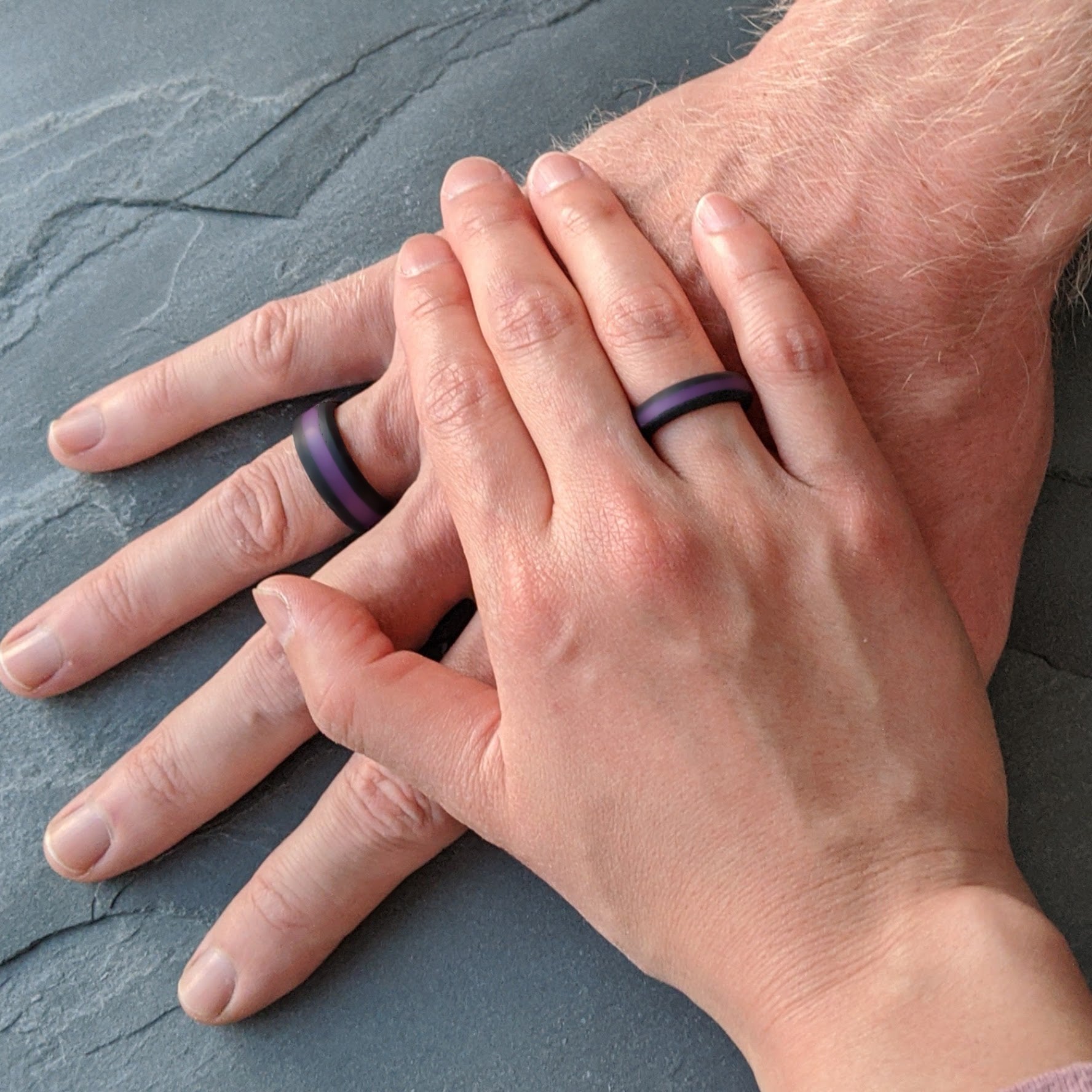 Purple Stripe Silicone Ring for Men and Women - Knot Theory