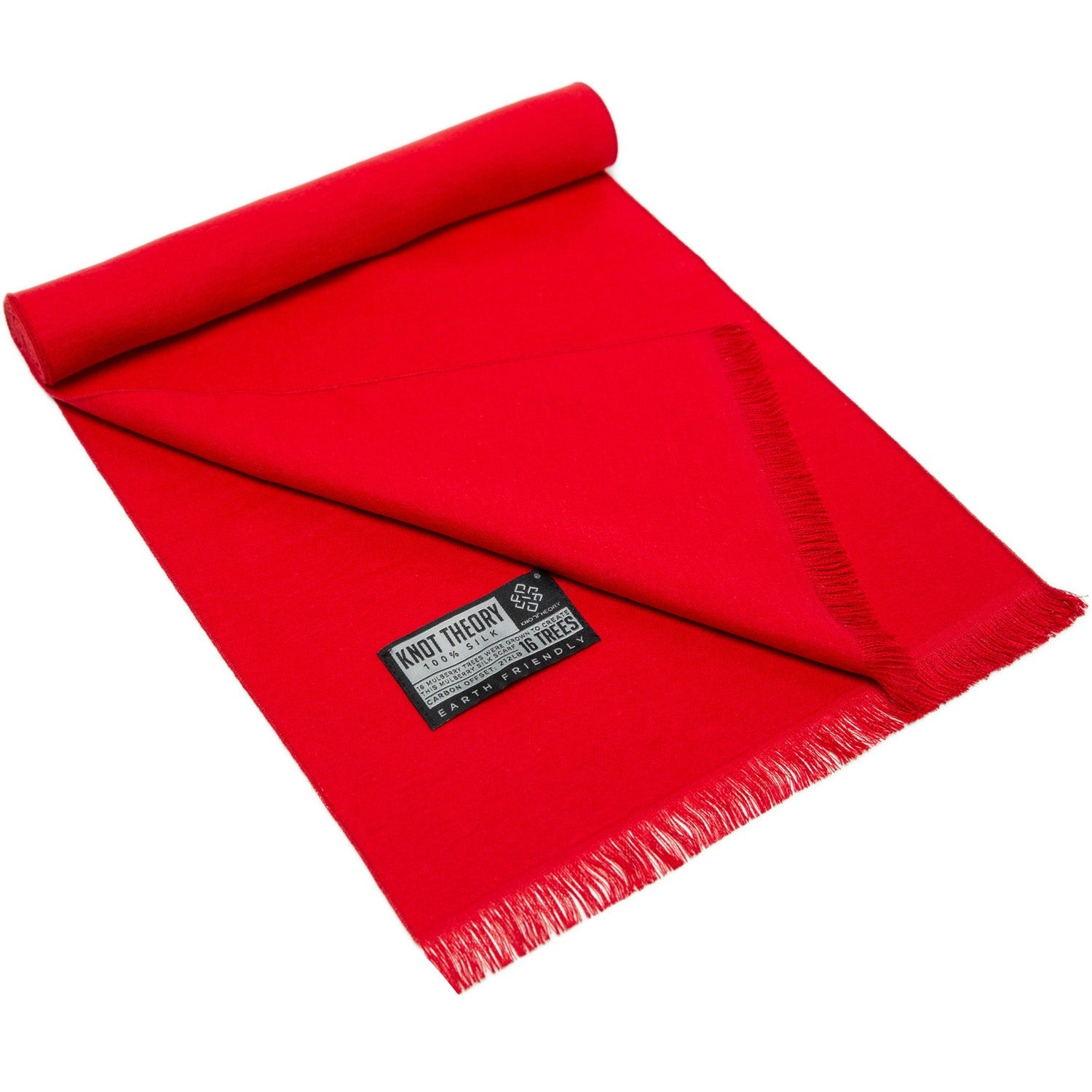 Red Eco Silk Scarf - Softer than Cashmere 100% Silk - Knot Theory