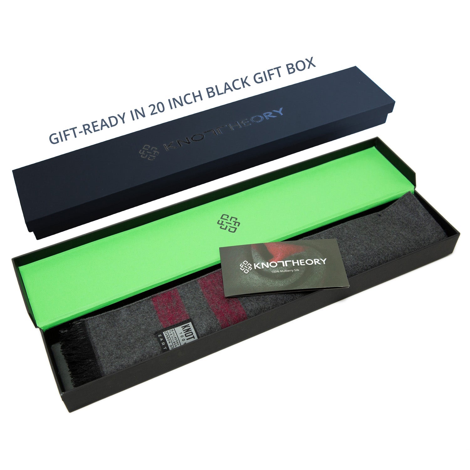 Red Grey Tartan Eco Scarf - Softer than Cashmere 100% Silk - Knot Theory
