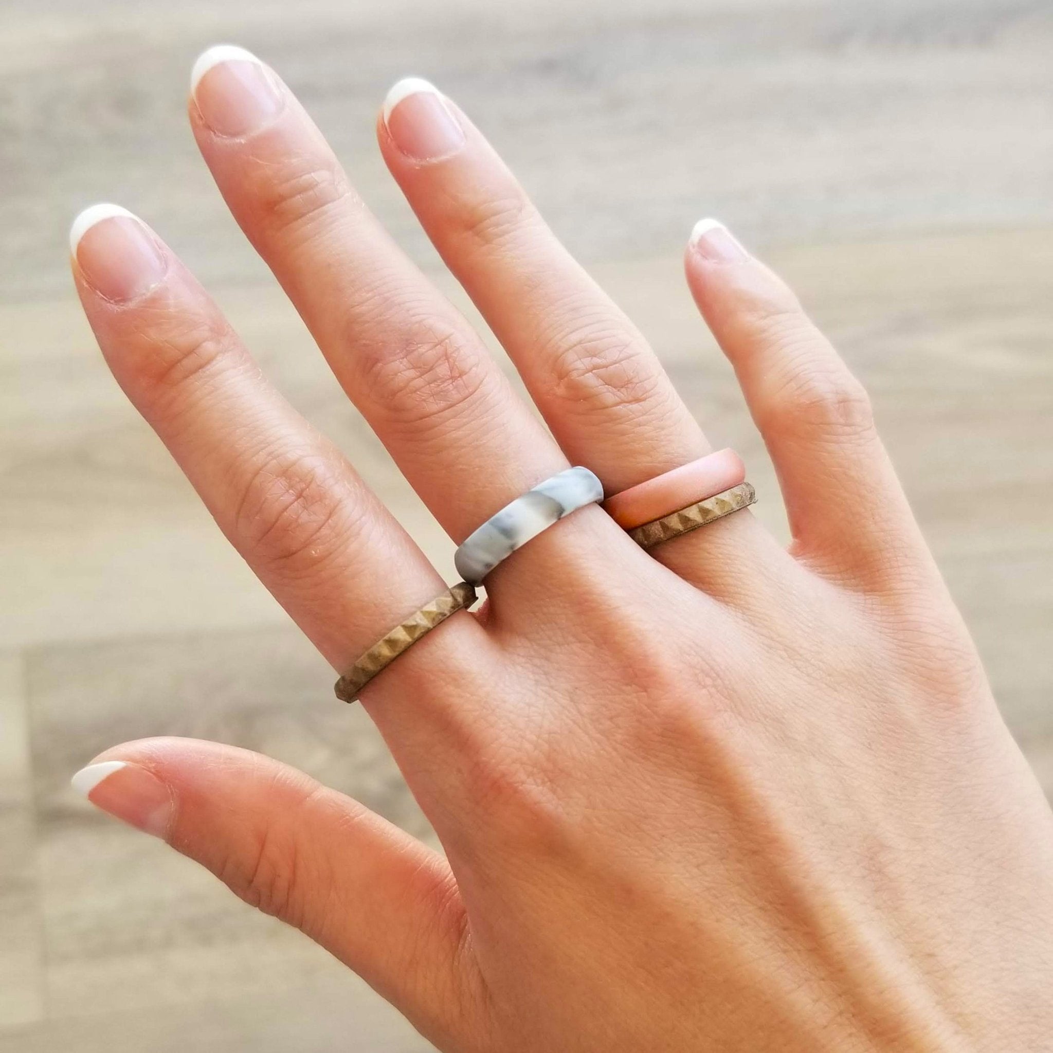 Rose Gold Breathable Silicone Ring For Women | Knot Theory