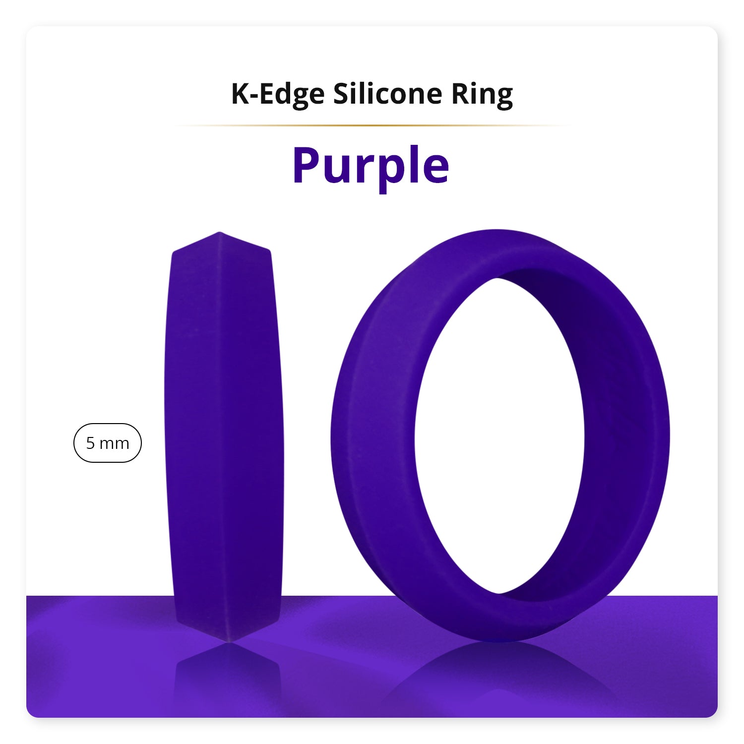 Royal Purple K-Edge Silicone Ring For Women - Knot Theory