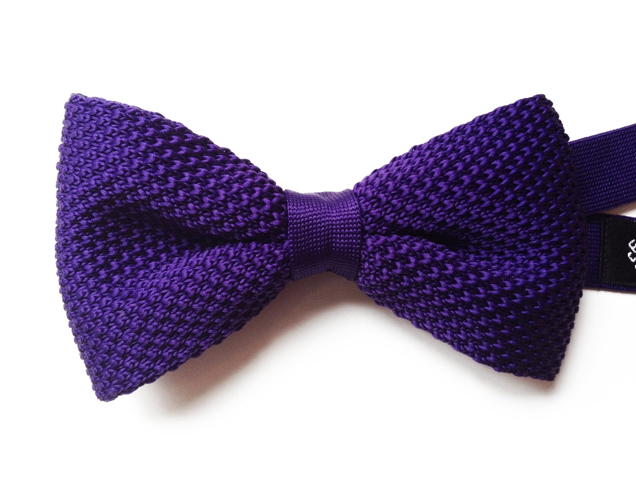 Royal Purple Knit Pre-tied Bow Tie - Knot Theory