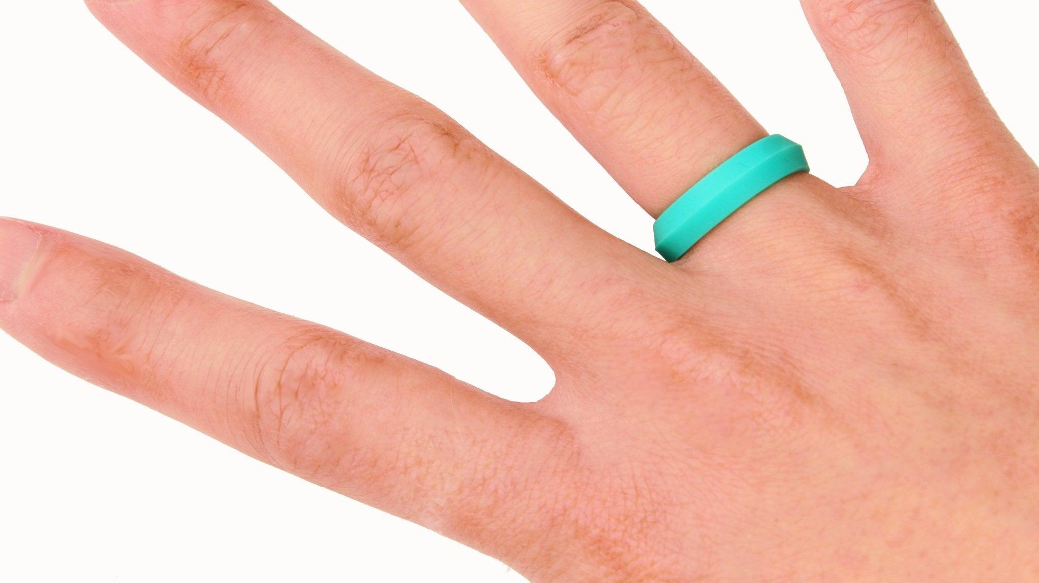 Teal Turquoise K-Edge Silicone Ring For Women - Knot Theory