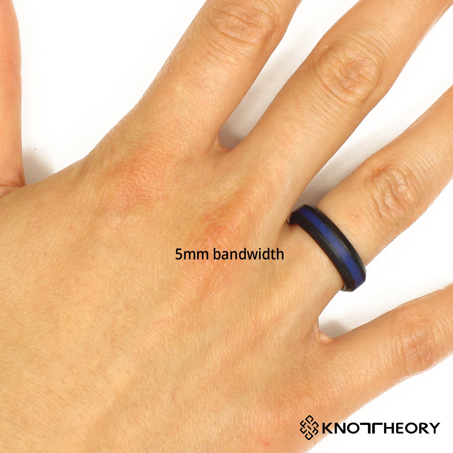 Men's Thin Blue Line Silicone Ring