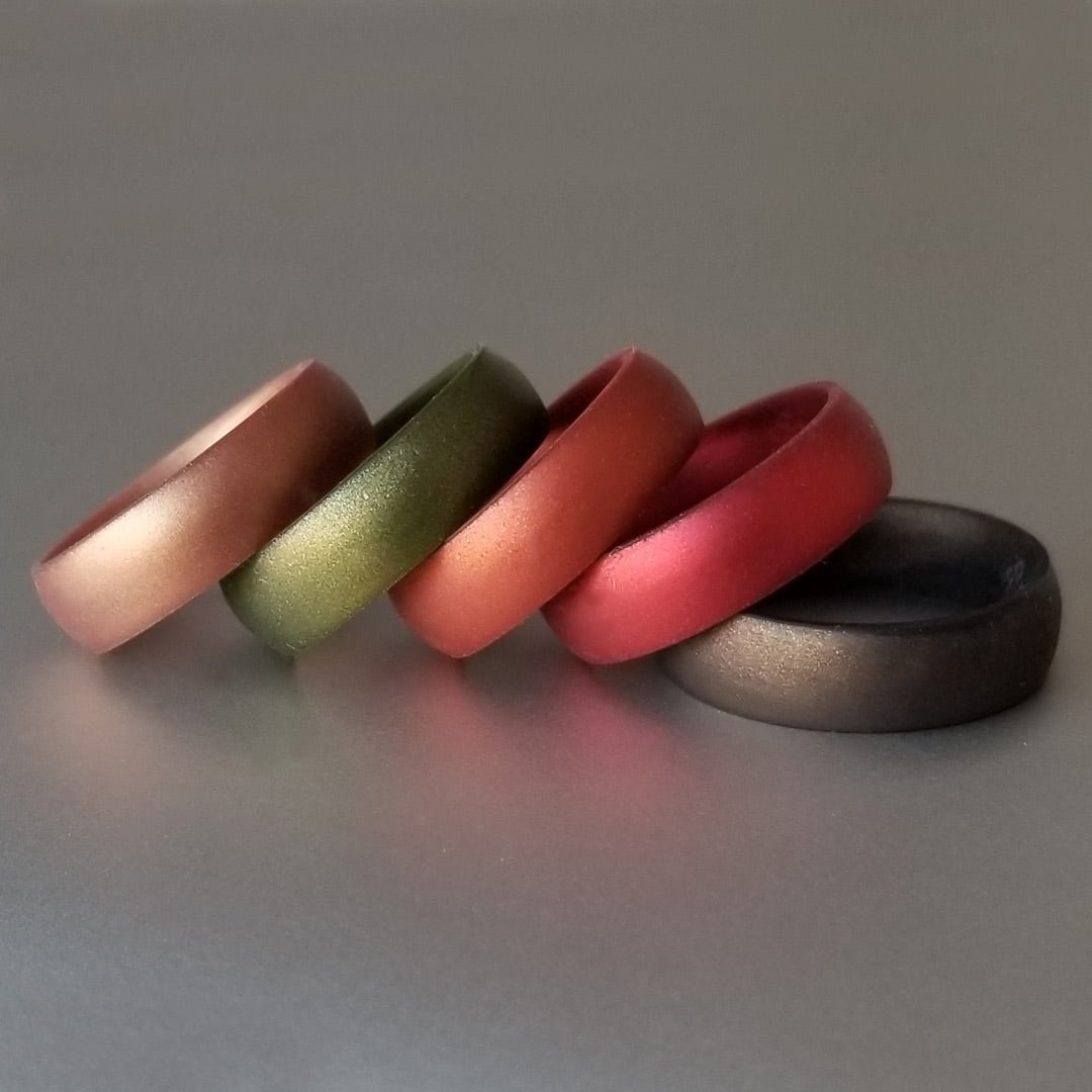 Woodland 5-Pack Breathable Silicone Ring For Men - Knot Theory